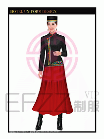 酒店門童行李生制服設計832