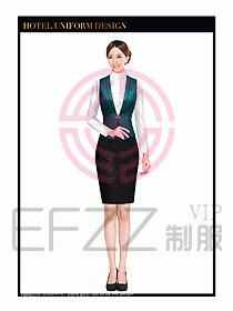 餐飲西餐廳服務(wù)員制服設(shè)計(jì)圖874