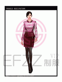 專賣店營業員服裝設計圖1075