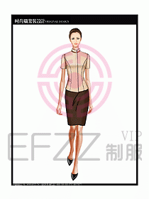 女職業(yè)裝短袖襯衫設(shè)計(jì)圖216