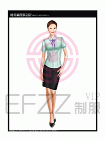 女職業裝短袖襯衫設計圖234