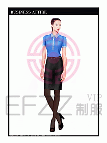 女職業(yè)裝短袖襯衫設(shè)計(jì)圖335
