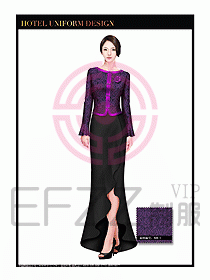 酒店制服西餐咨客服裝設(shè)計423