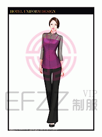 酒店服裝中餐服務員制服設(shè)計1412