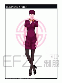 職業(yè)空姐制服設計圖556