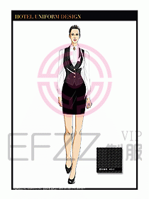 酒店西餐服務(wù)員制服設(shè)計(jì)1035