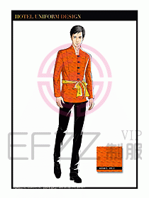 酒店中餐服務(wù)員制服設(shè)計1595