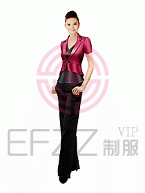 西餐咨客服裝092