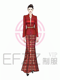 酒店中餐迎賓制服設(shè)計(jì)428