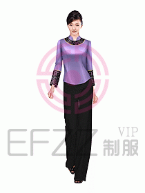 中餐服務員制服設計圖998