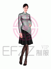 中餐服務員制服設計圖1029