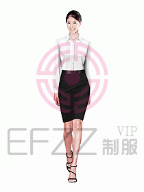 女職業裝長袖襯衫設計圖132