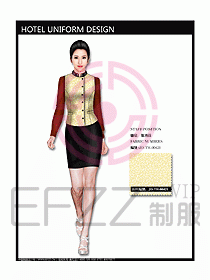 中餐服務(wù)員服裝設(shè)計(jì)效果圖1080