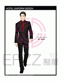 酒店前廳總臺制服設(shè)計圖445