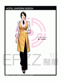 酒店西餐服務生制服設計圖720