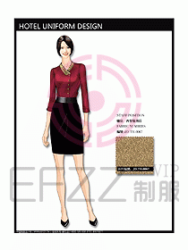 酒店西餐服務生制服設計圖738