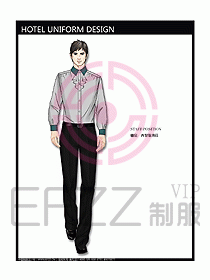 酒店西餐服務生制服設計圖746