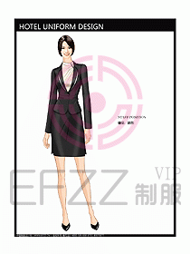 前臺服務生制服設計效果圖496