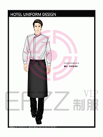 酒店西餐服務生制服設計圖772
