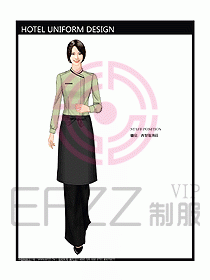 酒店西餐服務生制服設計圖773