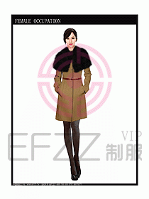 女職業(yè)裝OL大衣設計圖113