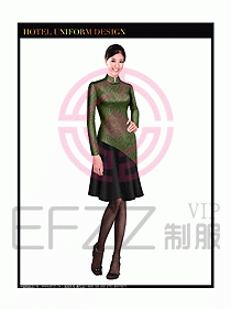 酒店中餐服務(wù)員制服設(shè)計圖1260