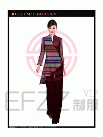 酒店中餐服務員制服設計圖1274