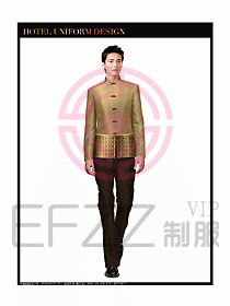 酒店中餐服務(wù)員制服設(shè)計圖1285