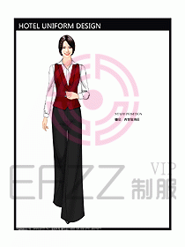 酒店西餐服務(wù)生制服設(shè)計(jì)圖776